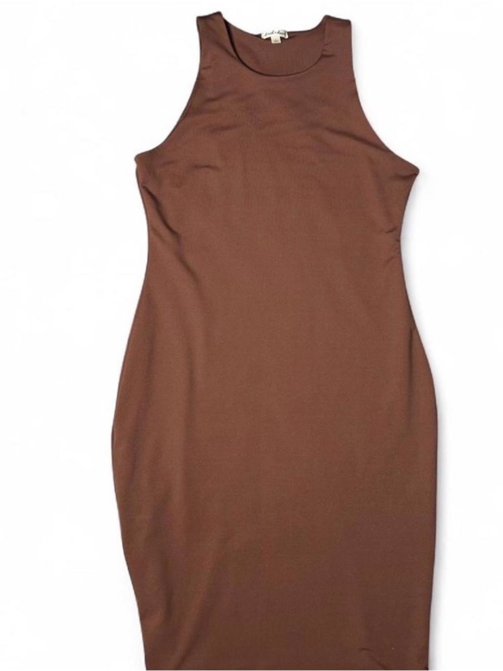 Derek Heart Sleeveless Midi Dress in Brown